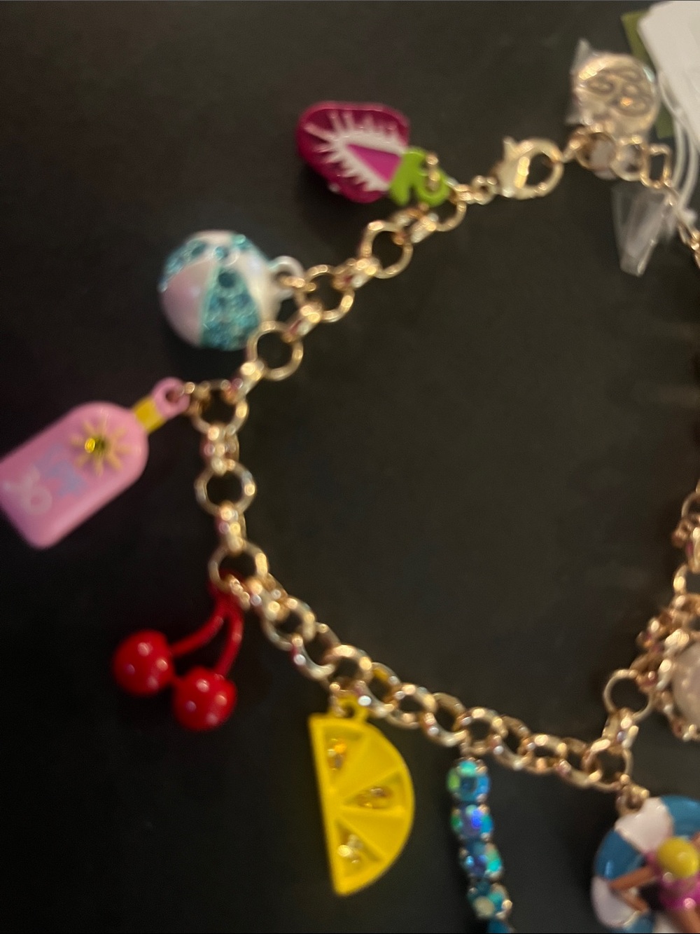 Betsey Johnson Gold-Tone Beach Charm Bracelet - Multicolor Charms - Picture 6 of 6